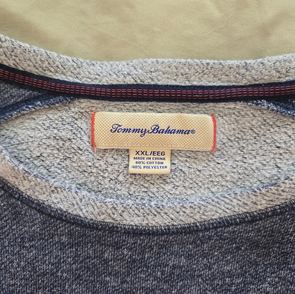 Tommy Bahama Men's Navy Gray Sweater - Picture 4 of 8